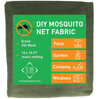 1 x RAW Customer Returns Green mosquito net 3x3 meters net Anti-insect net for garden ceilings, terraces, exteriors and windows Insect protection net, fine mesh Garden netting net - RRP €22.18