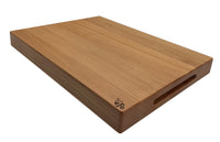 1 x RAW Customer Returns efo Large Wooden Chopping Block, Sturdy Wooden Chopping Board, Hardwood Serving and Carving Board, Large Chopping Board Ideal for Bread, Meat, Fish and Vegetables, 50 x 35 x 4 cm - RRP €61.12