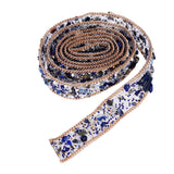 1 x RAW Customer Returns ULTNICE Crystal Rhinestone Dress Sash Belt DIY Hats Shoes Bag Embellishments 1m Blue  - RRP €20.4