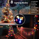 1 x RAW Customer Returns Joomer Solar Outdoor Fairy Lights, 22M 200 LED IP65 Waterproof Christmas Outdoor Fairy Lights 8 Mode Balcony Decoration for Garden, Gate, Yard, Wedding, Party Pack of 2, Warm White  - RRP €21.17