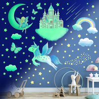 12 x Brand New Unicorn wall sticker luminous stars self-adhesive children s room girls wall sticker unicorn starry sky luminous sticker fluorescent sticker wall decoration for children baby room bedroom living room - RRP €193.56