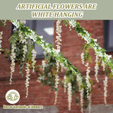 1 x RAW Customer Returns Syhood Artificial Wisteria Garland 26m 4 Pack Artificial Wisteria Artificial Flowers Silk Flowers Artificial Wisteria Artificial Wisteria Hanging Flower White  - RRP €30.99