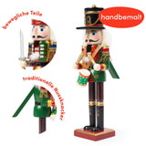 1 x RAW Customer Returns THE TWIDDLERS - 2 Handmade Wooden Christmas Nutcrackers, 30cm - Premium Pine and Wood Material, Sturdy, Festive Colors - RRP €25.2