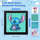 8 x Brand New NAIMOER Diamond Painting Stitch for Kids with Frame, Framed Diamond Painting for Kids 6-12, 5D Diamond Art Cartoon Kids Mosaic, DIY Diamond Painting for Home Decor 8x8inch - RRP €79.84