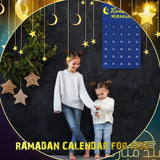 1 x Brand New Ramazan Calendar Children, Ramadan Calendar, Ramadan Calendar 2024, 30 Day Eid Mubarak Countdown Calendar Felt, Ramazan Calendar for Ramadan Decoration Blue B  - RRP €16.8