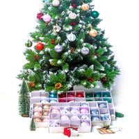 19 x Brand New Gxhong Christmas Baubles, 12 Pieces Christmas Tree Decorations Plastic Baubles, Decorative Ornaments Pendants Gifts Shiny and Matte Glitter Christmas Tree Balls 6CM, Silver - RRP €433.2