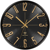 1 x RAW Customer Returns Warminn Radio Controlled Wall Clock Without Ticking Noise Silent 30cm Quartz Battery Operated Large Wall Clock Easy to Read for Room Home Kitchen Bedroom Office School Black  - RRP €33.26