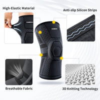 1 x RAW Customer Returns CAMBIVO 2 Pack Knee Brace Women Men, Knee Support with PMMA Side Stabilizers and Patella Pad, Bandage Knee Pads for Meniscus Tear, Arthritis, ACL, Joint Pain, Running, Volleyball, Sports - RRP €29.99