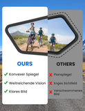 1 x RAW Customer Returns COICER bicycle mirror extra large mirror surface impact-resistant real glass for handlebar ebike rear view mirror bicycle mirror for e-bike, foldable left right  - RRP €19.45