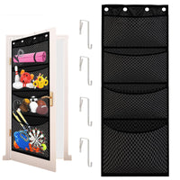 8 x Brand New Weqao hanging cupboard 4 large pockets with transparent net, stuffed animal storage, hanging storage, newspaper holder wall for door shelf for hanging, children s room, bedroom, wardrobe - RRP €240.0