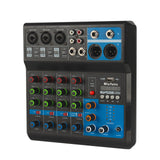 1 x RAW Customer Returns Mini Audio DJ Mixer Soundboard Console System, 5 Channel 48V Phantom Power with Bluetooth USB MP3 Stereo Live DJ Studio Streaming for Professional Recording Party KTV Stage - RRP €58.03