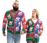 1 x RAW Customer Returns Unisex Men s Ugly Christmas Sweater Cardigan Knitted Santa Rocks Funny Ugly Sweater for Men L - RRP €30.24