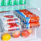 1 x RAW Customer Returns Puricon Pack of 2 refrigerator can holders, organizer cans boxes, can holder, plastic cans dispenser storage, drinks container, kitchen fridge organizer - middle - RRP €19.04