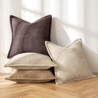 1 x RAW Customer Returns MIULEE Set of 4 Corduroy Cushion Covers Soft Throw Pillows Decorative Pillowcase Modern Cushion Cover Sofa Cushion Decorative Pillow Couch Cushion for Living Room Bedroom Coffee Series 50 x 50 cm - RRP €30.24