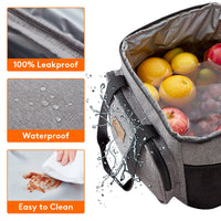 1 x RAW Customer Returns Lifewit 15L Cooler Bag Picnic Bag Lunch Bag Lunch Bag Thermal Bag Cooler Bag Insulated Bag for Food Transport Gray - RRP €20.99