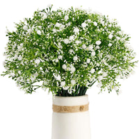 1 x RAW Customer Returns HNVNER 12 Pieces Fake Flowers for Decorations, Artificial Gypsophila Flower Artificial Flowers Bouquet for Outdoor, Indoor, Wedding, Bridal Bouquet, Home, White - RRP €11.99