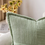 1 x RAW Customer Returns MIULEE Set of 2 Corduroy Cushion Covers Velvet Cushion Soft Throw Pillow Decorative Pillowcase Modern Cushion Cover Sofa Cushion Decorative Pillow Couch Cushion for Living Room Bedroom Green 40 x 60 cm - RRP €23.18