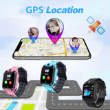 1 x RAW Customer Returns GPS children s smartwatch, children s smartwatch with GPS and SIM voice chat SOS IP68 waterproof electric fence game camera alarm clock Clacss mode touchscreen, smartwatch for boys girls 3-12 years gift - RRP €30.24