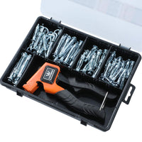 1 x RAW Customer Returns TOPWAY Wall Anchor Fixing Tool Set 63 Pieces, Zinc Plated Metal Cardboard Cavity Fixings Hollow Walls Screws Anchors Plugs Assortment Set 405508 - RRP €23.39