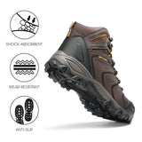 1 x RAW Customer Returns NORTIV 8 Men s Trekking Shoes Hiking Shoes Outdoor Shoes Hiking Boots Waterproof Hiking Boots Climbing Shoes Mountaineering Climbing Hiking Shoes BROWN BLACK BROWN 160448 M-E Size 44 EUR  - RRP €59.09