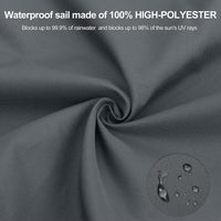 1 x RAW Customer Returns HENG FENG Sun Sail Rectangular Square 5x5m Waterproof PES Polyester Sun Protection Wind Protection Water-Repellent UV Protection for Balcony Garden Terrace Anthracite - RRP €81.99