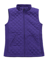 4 x Brand New Bienzoe Women s Casual Quilted Lightweight Vest Purple 2XL - RRP €151.96