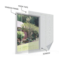 1 x RAW Customer Returns Apalus fly screen window, can be cut to fit window sizes up to 150x180cm, insect protection with strong Velcro, easy to install, pressing aid and cutter included, black 2 pieces - RRP €19.99