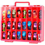 2 x RAW Customer Returns Organizer Storage Case for Hot Wheels Die-Cast Vehicles Gift Set Toy Cars, Holder Container Bag for Matchbox Cars for Hotwheels Car-48 Compartments-Black Box Only  - RRP €60.48