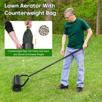 1 x RAW Customer Returns Ricyea lawn aerator, aerator for lawn, lawn aerator rollers, lawn roller with 6cm nails and handle, hand scarifier lawn roller for lawn care - RRP €53.44