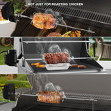 1 x RAW Customer Returns Onlyfire Universal Grill Skewers Set, Grill Skewer with Motor, Rotisserie for Gas Grill, Includes 2 Meat Forks, 70.5 cm Rotisserie Spit, Adjustable Stand, Weatherproof Switch - RRP €56.99