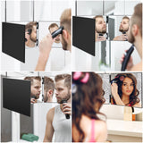 1 x RAW Customer Returns Winter Shore Mirror Hair Cutting Self - Mirror 360 degrees for styling, shaving, blow-drying - Height-adjustable door folding mirror hair cutting with telescopic hook - Compact travel hairdresser Hair - RRP €28.19