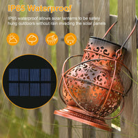 1 x RAW Customer Returns Solar lantern outside, retro solar lantern for outside hanging with IP65 waterproof, JOYCREATOR metal solar lamps for outside garden terrace balcony decoration gift - RRP €19.13