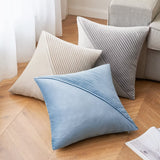 3 x Brand New EMEMA velvet cushion cover stripes decorative sofa cushions throw pillows cushion cover pillowcases couch cushions decorative cushions velvet cushions for couch sofa living room set of 2 40 x 40 cm Heart Wood - RRP €47.91