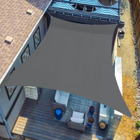 1 x RAW Customer Returns Sunnylaxx 2x3m Rectangular Shade Sail Awning, Graphite Outdoor Terrace Awnings UV Rays Protection for Outdoors, Pergola, Garden, Terraces - RRP €27.99