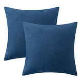 3 x Brand New MIULEE Set of 2 Pillowcases Chenille Cushion Covers Cushion Cover Decorative Pillow Cases with Hidden Zipper Suitable for Bedroom Living Room 45x45cm Dark Blue - RRP €68.4