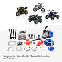 1 x RAW Customer Returns Blue 44-6 Big Bore 2 Stroke Engine Cylinder Piston Kit With Carburetor Air Filter Ignition Coil Set Replacement for 43cc 47cc 49cc PocketBike ATV Quad Mini Motocross - RRP €55.15