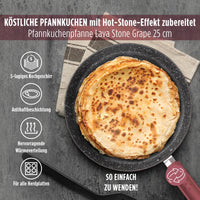 1 x RAW Customer Returns ROSMARINO pancake pan, 25cm - crepe pan made of cast aluminum with non-stick coating - for induction and other heat sources - including e-book of recipes - RRP €23.18