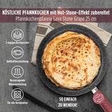 1 x RAW Customer Returns ROSMARINO pancake pan, 25cm - crepe pan made of cast aluminum with non-stick coating - for induction and other heat sources - including e-book of recipes - RRP €22.99