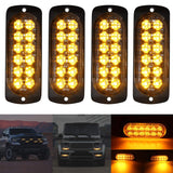 1 x RAW Customer Returns 4PCS 12-24V LED emergency strobe flashing lights for car warning light strobe light front flasher orange flasher light caution flashing light car truck van offroad vehicle ATV SUV - RRP €24.19