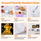 5 x Brand New NAIMOER 4 Pieces Framed Paint by Numbers Kids Kit, DIY Halloween Paint by Numbers Kids Adults, Pumpkin Paint by Numbers Kits Cartoon Paint by Numbers Canvas for Home Decor 8x8in - RRP €102.0