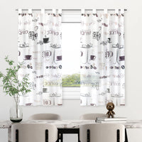 4 x RAW Customer Returns HOMEYA - Translucent Kitchen Curtain 140x220cm - Transparent Printed Curtain for Window, Door Frame - 1 Unit - RRP €96.2