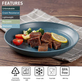 1 x RAW Customer Returns Greentainer plate set of 4 25cm dinner plates made of PP, healthy unbreakable tableware plate cake plate for children and adults Lightweight and BPA-free dinner plates, microwave and dishwasher safe - RRP €32.3