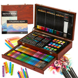 1 x RAW Customer Returns KINSPORY children s painting case, 146 pieces children s painting set, painting box for children, deluxe colors with wooden box for children girls from 3 4 5 6 7 8 9 10 11 12  - RRP €34.99