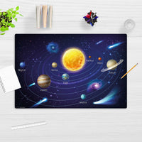 1 x RAW Customer Returns The original desk pad for children - Space Planets in the Solar System - made of premium vinyl for an ergonomic writing experience - 60 x 40 cm - non-slip and washable - Made in Germany - RRP €21.98