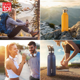 1 x RAW Customer Returns Blumtal Thermos bottle 750ml - double-walled stainless steel drinking bottle 750ml - insulated bottle 750ml BPA free - stainless steel drinking bottle 750ml tea bottle - Thermo  - Grey Blue Dark Ocean - RRP €20.16