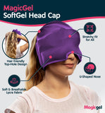 1 x RAW Customer Returns Magic Gel Gel Migraine Cap - Cold Gel Migraine and Head Pain Headband - Migraine Mask to Relieve Tension in the Head and Eyes - Dark and Cool Elastic Cap - RRP €24.98