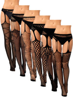 1 x RAW Customer Returns 6 Fishnet Stockings Black  - RRP €20.06