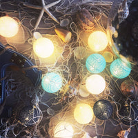 1 x RAW Customer Returns GuirLED - LED cotton balls fairy lights USB - Baby night light 2h - Dual USB 2A power supply included - 3 intensities - 16 balls 1.6m - Oc an - RRP €29.99