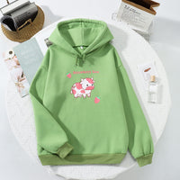 1 x Brand New Women s Hoodie Crew Neck Hoodie Girls Teenager Kawaii Long Sleeve Shirt Jumper Women Autumn Winter Warm Hooded Pullover Sweatshirt Green, XL  - RRP €19.15