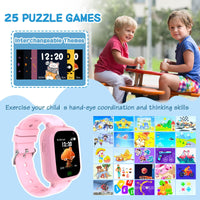 1 x RAW Customer Returns Ruopoem Smartwatch Kids with SIM Card, Children s Watch Phone with Call Function SMS 25 Games SOS Camera Music Alarm Clock Pedometer HD Touchscreen, Children s Smartwatch Gifts for Girls Boys - RRP €37.99